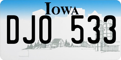 IA license plate DJO533