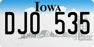 IA license plate DJO535