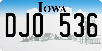 IA license plate DJO536
