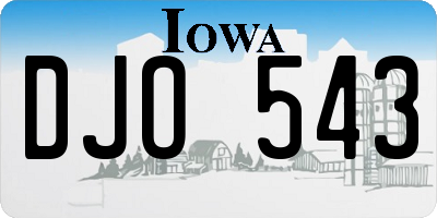 IA license plate DJO543