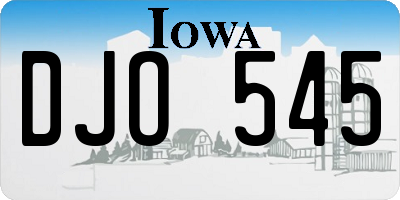 IA license plate DJO545