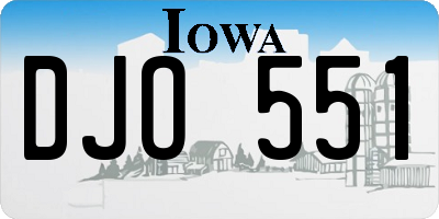 IA license plate DJO551