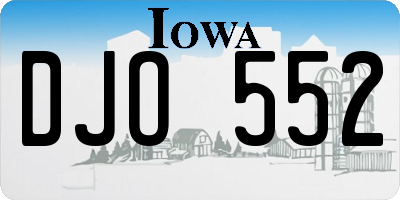 IA license plate DJO552