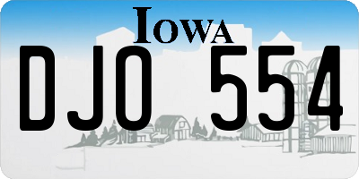 IA license plate DJO554