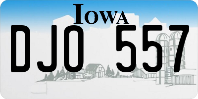 IA license plate DJO557