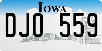 IA license plate DJO559