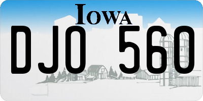 IA license plate DJO560