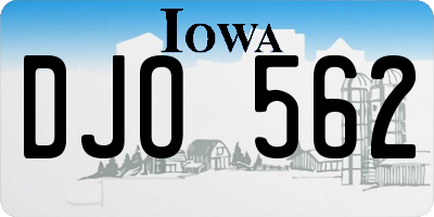 IA license plate DJO562