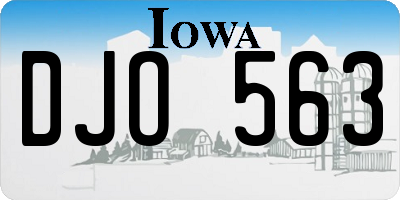 IA license plate DJO563