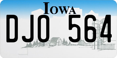 IA license plate DJO564