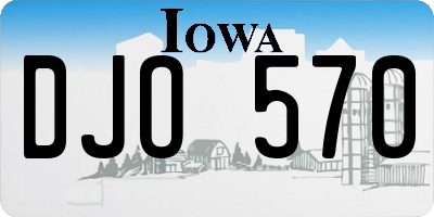 IA license plate DJO570