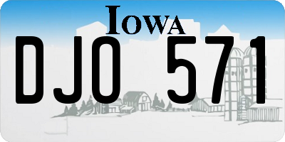 IA license plate DJO571