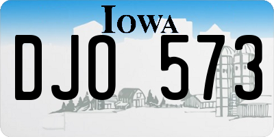 IA license plate DJO573