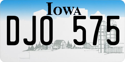 IA license plate DJO575