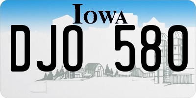 IA license plate DJO580