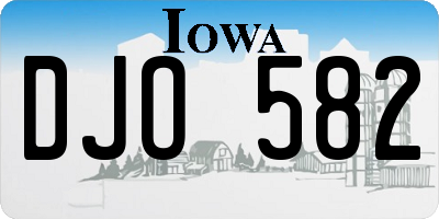 IA license plate DJO582