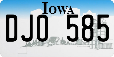 IA license plate DJO585