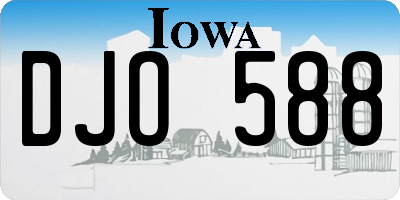 IA license plate DJO588