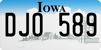 IA license plate DJO589