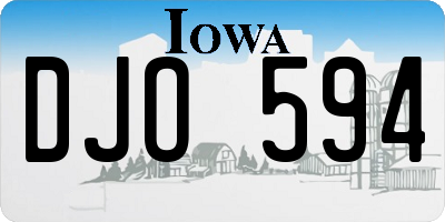 IA license plate DJO594