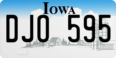 IA license plate DJO595