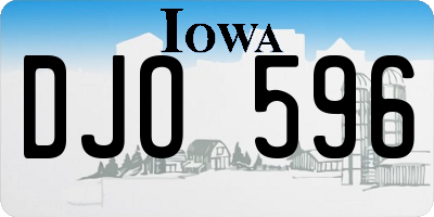 IA license plate DJO596