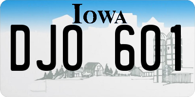 IA license plate DJO601