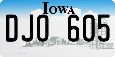 IA license plate DJO605