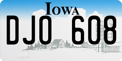 IA license plate DJO608