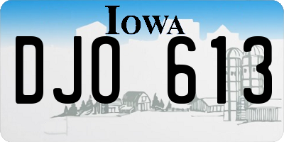 IA license plate DJO613