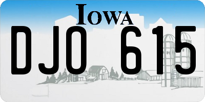 IA license plate DJO615