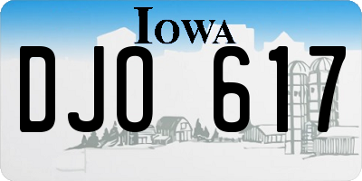 IA license plate DJO617