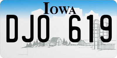 IA license plate DJO619