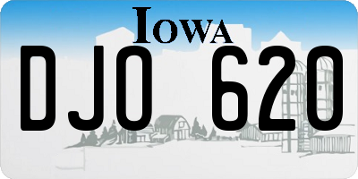IA license plate DJO620