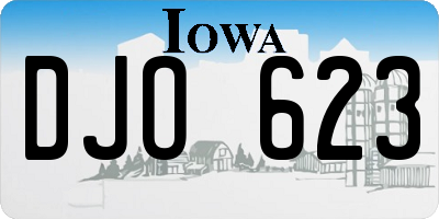 IA license plate DJO623