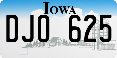 IA license plate DJO625