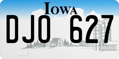 IA license plate DJO627