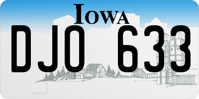 IA license plate DJO633