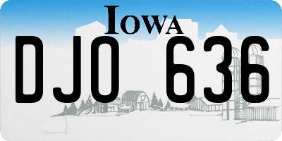 IA license plate DJO636
