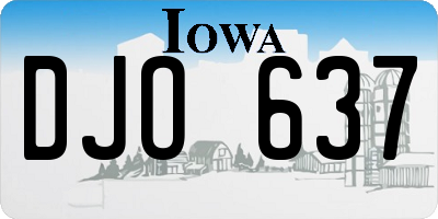 IA license plate DJO637