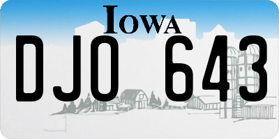 IA license plate DJO643