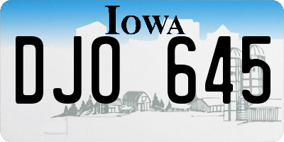 IA license plate DJO645