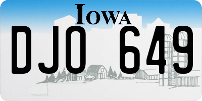 IA license plate DJO649
