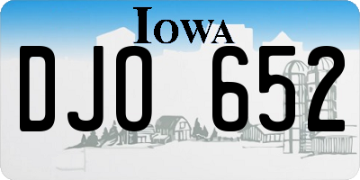 IA license plate DJO652