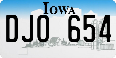IA license plate DJO654