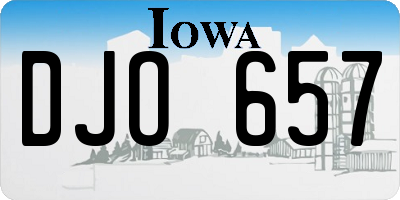 IA license plate DJO657