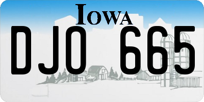 IA license plate DJO665
