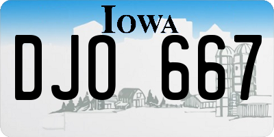 IA license plate DJO667