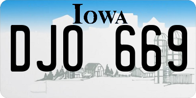 IA license plate DJO669