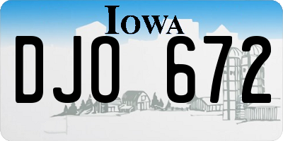 IA license plate DJO672